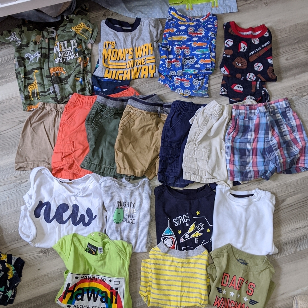 12 month baby boy clothes 21 piece lot
